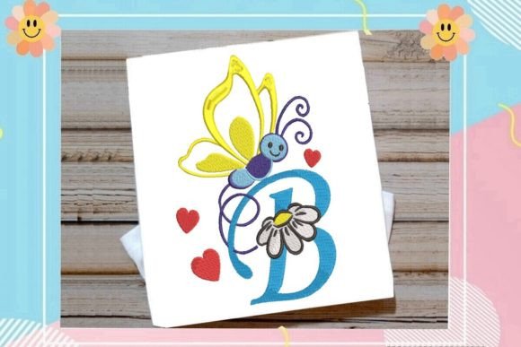 Butterfly B Monogram: A Seasonal Embroidery Gem