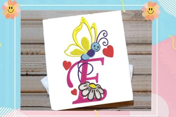 Butterfly E Letter Monogram: A Designer’s Review for Boutique Sweatshirt Embellishment
