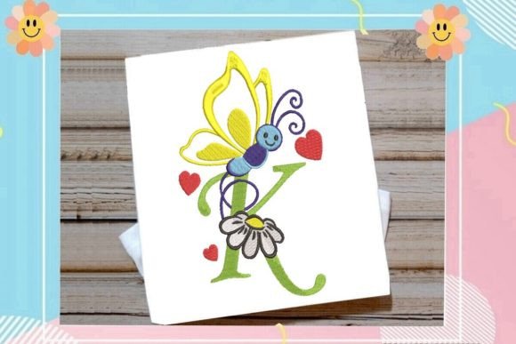 Butterfly K Letter Monogram: A Designer’s Take for Boutique Apparel