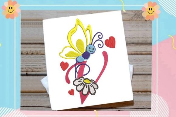 Butterfly V Letter Monogram: A Designer’s Review for Boutique Sweatshirt Embellishment