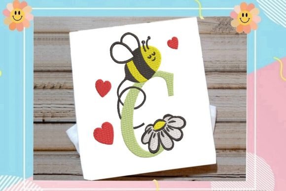 Cute Bee C Letter Monogram Review for Real Embroidery Projects