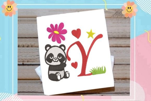 Cute Panda Monogram Y Letter Review for Real Embroidery Projects