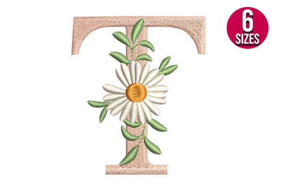 Daisy Alphabet Letter T Embroidery Review