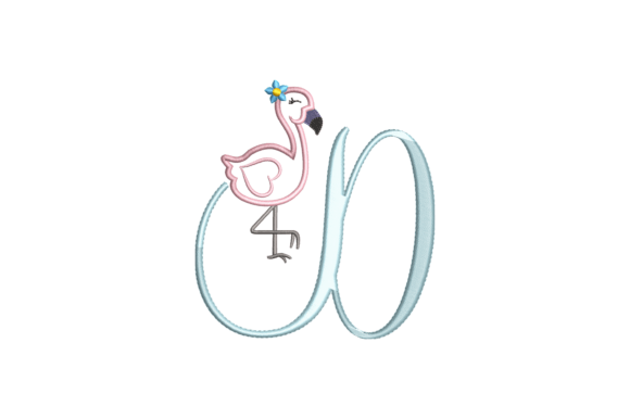 Flamingo Alphabet D: A Charming Touch for Personalized Embroidery