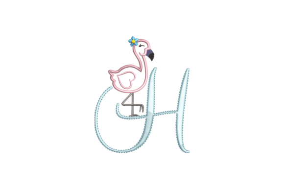 Flamingo Alphabet H: A Sweet Monogram for Personalized Gifts