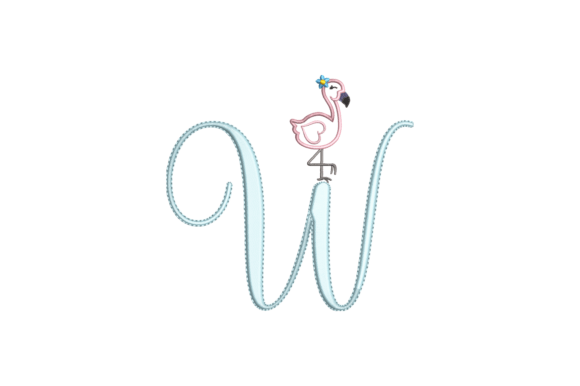 Flamingo Alphabet W: A Seasonal Monogram Worth Stitching