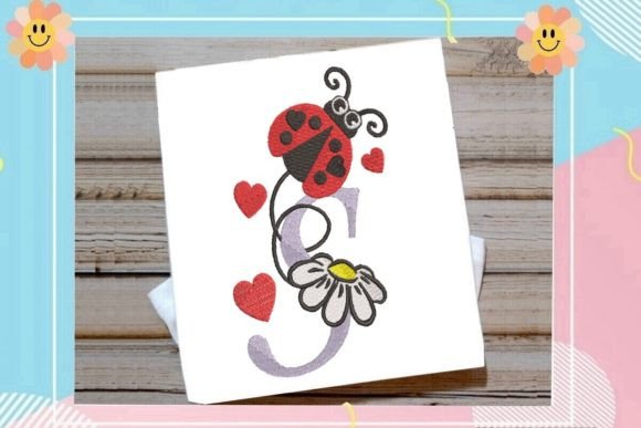 Ladybug S Letter Monogram: A Charming Touch for Boutique Apparel